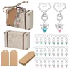 Cadeau cadeau boîte de papier kraft pour baby shower bonbons mini valise ange porte-clés étiquette anniversaire mariage révéler retour