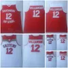 Spartanburg Day Jerseys 12 Zion Williamson Shirt Basketball High School College University All Siched Team Red White dla fanów sportu Rozmiar S-XXXL NCAA