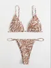 Damesbadmode 2023 Sexy Streep Gedrukt String Bikini Set Badpak Dames Zomer Beachwear Badpak