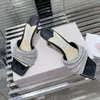 10A Designer Slippers Women Outwear Summer High Heels with Diamond Fashion Sandals 7cm/9.5cm 25112