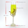 ワイングラスクリスタルガラス赤い高級ハンドメイドエナメル色のシャンパンカップクリエイティブウェディングギフトフットペアカップ