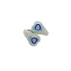 Wedding Rings Micro Pave CZ Enamel Design Heart Shaped Ring Full Finger Fashion Women Jewelry 231101