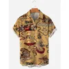 Chemises décontractées pour hommes Été Hawaïen Maya Culture Manches courtes Mâle Vêtements imprimés Grande taille surdimensionné Social Tops Arrivées