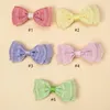Hair Accessories Baby Girl Solid Cotton Bows Bowknot For Born Clips Infant Kids Toddler's Barrettes Children's
