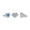 Bröllopsringar isade ut Bling Micro Pave CZ Women Jewelry Heart Shaped Ring 231101