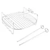 Tools & Accessories Summer Kitchen Supplies Tray Skewers Double-layer Barbecue Tool Stainless Steel Bracket Camping Fryer Grill