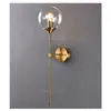 Vägglampor Global Glass Lamp Torch Light Sconce Amber Clear Smoke El Cafe Bar Porch Balkong Bedside Modern Mirror Side Lighting