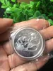 Kinesiska Shanghai Mint AG 999 1oz Arts 1982 år Panda Silver Coin