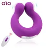 Massageador de brinquedos sexuais Massageador adulto Olo Clitoris estimulador anel vibrador de casal de casal pênis estimulação 9 velocidades para