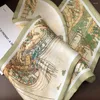 Scarves Retro Huadan Fan Beautiful Scenery Bag Handkerchief Chinese Style Wristbands Women Silk Scarf Neckchief