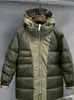 Piumino da uomo Parka verde militare Giacca cargo medio lungo Cappotto termico invernale addensato Outdoor Warm Ski Camp Trekking Storm Suit 231031