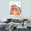 世界的に有名な建物パルテノンアテネギリシャペンシルアートキャンバスプリント画像読書室の壁の装飾のためのモダンポスター