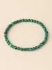 Strand Rttooas Pietre naturali Bracciale in pietra di malachite verde 4MM Braccialetti di perline rotonde fatti a mano Energia Yoga Uomo Donna Gioielli