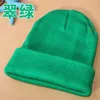 Berets Men Women Fluorescent Green Hip Hop GD Street Dance Solid Hat Skullies Beanies Autumn Winter Acrylic Knit Sport Warm Cap W66