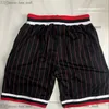 Mitchell och Ness basket shorts med fickan autentisk broderi vintage real ed dragfickor andningsbara gymträning strandbyxor