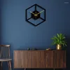 Wall Clocks 3D Clock Modern Design Black Acrylic Mirror Living Room Circular Needle Art Decal Home Decor
