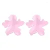 Kolczyki stadninowe Pinky Color For Women Fashion Fashion Acryl Big Flower Wedding Party Biżuteria Brincos Hurtowa