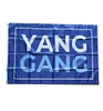 Andrew Yang Yan g Gang Drapeau Bleu Couleur Vive UV Résistant à la Décoloration 3x5FT Double Couture Décoration Bannière 90x150cm Impression Numérique Whol3587219