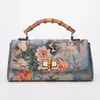 Evening Bags Fashion Retro Print Design Ethnic Style Handbag Luxury High Quality Cheongsam Chain One Shoulder Crossbody Bag