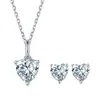 Accessori in argento sterling minimalista con amore iniziale all'ingrosso Moissanite