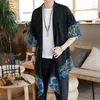 Roupas étnicas japonesas quimono cardigan homens haori yukata masculino samurai traje jaqueta mens de camisa kk001 2303331