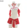 Ani japonais Anime sorcière Kimono uniforme Costume fille cloche rouge Hakurei Reimu sous-vêtements maillot de bain piscine fête Cosplay vêtements cosplay