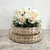 Kandelaars 10 stks) Bruiloft Goud Zilver Metaal 3 Lagen Cake Stand Tafel Kristallen Centerpieces Bloem Qq517