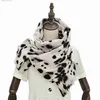 Scarves Thick Cashmere Scarf For Women Leopard Print Tippet Pashmina Shl And Wr Design Luxury Brand Blanket Stole Bufanda EcharpeL231101