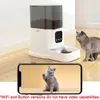 Dog Bowls Feeders 6L Cat Feeder Caméra vidéo Smart Timing Pet pour chats WiFi APP Intelligent Distributeur de nourriture automatique sèche avec enregistrement vocal 231031