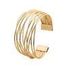 Bangle Top Fashion Wide Cross Brand Vintage Esagerate Leaves Charm Braccialetto aperto elastico per donna Uomo Gioielli all'ingrosso