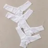 Kvinnors trosor aundies Se genom White Thong Woman's Underwear Sexiga underkläder 2 Pack Solid Set 231031