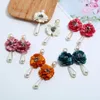 Dangle Earrings Fashion Simple Creative Personal Drop for Women with Faux Pearl Cloth Flower Design Female Charm Kolczyki