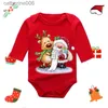 Jumpsuits Infant Newborn My First Christmas Rompers Baby Boys Girls Bodysuit Born Crawling Long Sleeve Jumpsuits Festival Party GiftsL231101