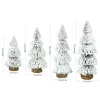 Decorazioni natalizie Decorazioni natalizie Mini albero artificiale Floccaggio nordico Decorazione anno Cedro bianco Buon Natale Festa a casa Des Dhp4Y