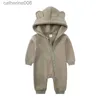 Jumpsuits Baby Winterkleding Pasgeboren Beer Jumpsuit voor meisjes van 0 tot 6 12 18 24 maanden Stuff Kinderoveralls Katoen Jongensoutfit Body'sL231101