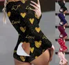 2021 INS Prezent Świąteczny Stroje jogi JOPSUITS ROMPERS TODACSUITS Projektanci Onesies Nocne odzież Bodysuit Butt Butt Flap PRI4815107