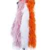 1 3 6 8 10 strati Boa Boa di piume di struzzo naturale Sciarpa per l'artigianato Costume Gonna Cucito Decorazione Plumas Nastro Multicolori