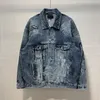 Bale Original Men denim Jackor Patched Denim Jackets Kvinnor Högkvalitativa lappade jackor Löst män Jackor