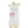 Ani 2022 New Kawaii Girl Cute Pet Bunny Jumpsuits Pamas Unifrom Costume Rabbit Home Wear Sleepwear Rompers Lingerie Cosplay