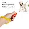 PET -knappklickare Portable Pets Sound Trainer Aid Guide Dog Click Training Tool Wristband Accessory ZZ