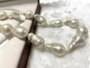 Łańcuchy Real Około 28 x 18 mm morze biały naszyjnik dla kobiet nieregularny kształt vintage barokowy prezenty biżuterii 2023