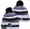 Baltimores Beanie Beanies SOX LA NY équipe de baseball nord-américaine Patch latéral hiver laine Sport tricot chapeau Pom crâne casquettes A7