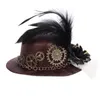Basker Victorian Fancy Dress Cosplay Costume Gothic Bowler Top Hat Gear Headwear N7YD