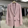 Casacos femininos casaco mulher rosa damasco xadrez blazer outono inverno outwear jaquetas casuais feminino fino único botão casaco para menina s-3xl 231031