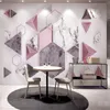 Tapeten 3d Geometrische Polygon Marmor Textur Tapete Moderne Kreative Kunst Fresko Wohnzimmer TV Hintergrund Wohnkultur Wandbild Wandtuch