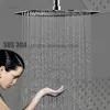 Pommeaux de douche de salle de bain Pomme de douche à effet de pluie ultra-mince Chrome Noir Or poli Accessoire de salle de bain Bras de douche mural Douches modernes pour salle de bain 231031