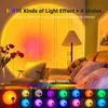 16 couleurs Sunset Lamp LED Projecteur Night Light Living Room Barcafe Boutique fond de paroi Éclairage pour photographie