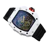 Designer Men's High quality Watch Natural rubber strap size 50x42mm316 stainless steel dial