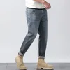Jeans pour hommes de haute qualité Harem printemps grande taille 46 44 42 cheville longueur hommes Moto Denim pantalon grand crayon coupe régulière pantalon étiré