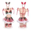 Ani 2023 natal lingerie série traje de natal santa árvore elk floco de neve fishnet bodysuit bikini pamas uniforme cosplay cosplay